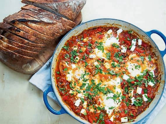 This baked eggs with feta, harissa and coriander is one of Gingergirl's go-to recipes