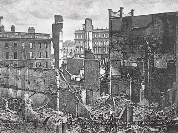 Middle Abbey Street, Dublin, after the 1916 Rising