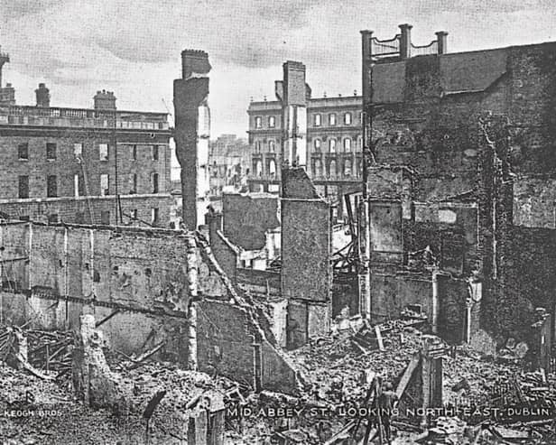 Middle Abbey Street, Dublin, after the 1916 Rising