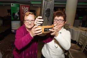 Members of the Ardpatrick Tidy Towns Committee celebrating their win, Catherine Herbert and Ann McGrath PICTURE: Alan Place