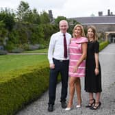 Daithi Lane, Siobhan Donohoe and Sarah Goss in the beautiful walled garden of Butler House