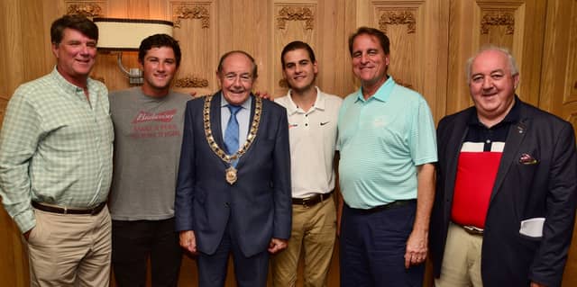John and Jimmy Tight with Mayor Martin Brett, Preston Seiler, Mayor of Fort Lauderdale, and Sean O'Neill