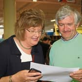 Michael Ryan pictured examining tallies at the local elections in May, when he narrowly failed to take a seat for Aontu