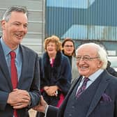 SFPC chief executive Pat Keating pictured with President Michael D Higgins