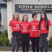 Pictured from right to left: Laura Logan, Shannon Ward, Shirley Moore and Laura Moore will do the charity s