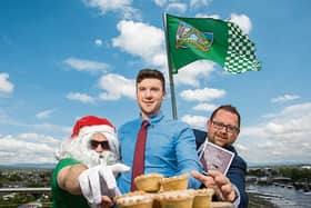Santa, Declan Hannon, Limerick Senior Hurling Captain and Stephen O'Connor, General Manager | Picture: Alan Place