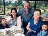 Gillian and Bernie Conway with Gillian’s children and Seanie Crotty taking a break at Burncourt Gala Day on Sunday last