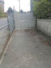 The wall at Moyne road built by the council, which residents are up in arms over as it blocks a right of way.