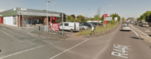Councillor Murty Aspell has called on Kildare Co Council to replace a broken safety barrier opposite Kentucky Fried Chicken (KFC) in Newbridge.
