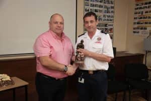 Leixlip Fire Station was the venue and those honoured on the night included Mike Donoghue, Ian Clandillon and Kevin Conroy. Other retirees who unfortunately were not able make it to Leixlip were Simon Kealy, Graham McDonald and David O'Connor.
Together, the guys have a combined amount of 60 plus years within the brigade, with Mike and David passing the decade mark at 17 and 12 respectively.