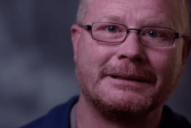 But Richard Satchwell (below) doesn’t believe wife Tina (46) has run off with another man.