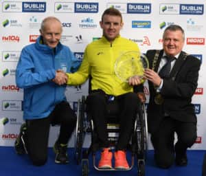 The abilities and sporting achievement of Caragh’s Pa Monahan has captured the hearts of Co Kildare people in recent years. Last Sunday, Pa secured his third win in the SSE Airtricity Marathon in Dublin, his third win in the fiercely competitive wheelchair category - and almost 28 minutes ahead of nearest rival and runner-up, Richie Powell. Next Friday, Pa will be honoured yet again at this year's REHAB Kildare People of the Year Awards (last week, he was amongst a selection of Kildare athletes recognised by Kildare County Council for sporting achievements). The supreme athlete will receive a standalone Inspirational Award with 9 other community activists lauded on the night.