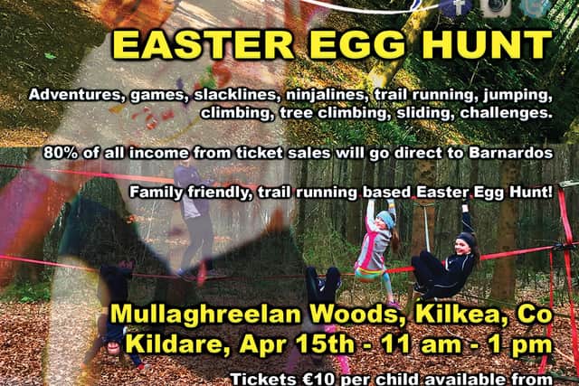 Organisers are hoping to get more than 100 children out running in the woods for earning their eggs on their hunt!