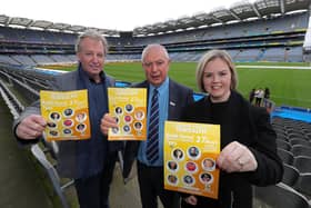 Paul Williams is pictured withHubert McHugh and Valerie Cogan.