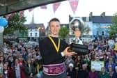 Champion of the world, Gerard Byrne who won his third world championship in Greensboro, North Carolina gets a huge welcome home on the Diamond in Donegal  Picture: Matt Britton