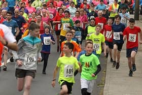 Pictured at the start of the Tina's 5k in Ardara PICTURE: THOMAS GALLAGHER