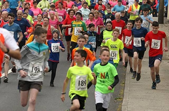 Pictured at the start of the Tina's 5k in Ardara PICTURE: THOMAS GALLAGHER