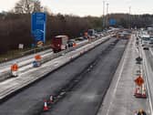 Works are proceeding on the motorway widening project