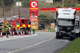 The scene of the accident at Laghey on Wednesday Picture: Thomas Gallagher