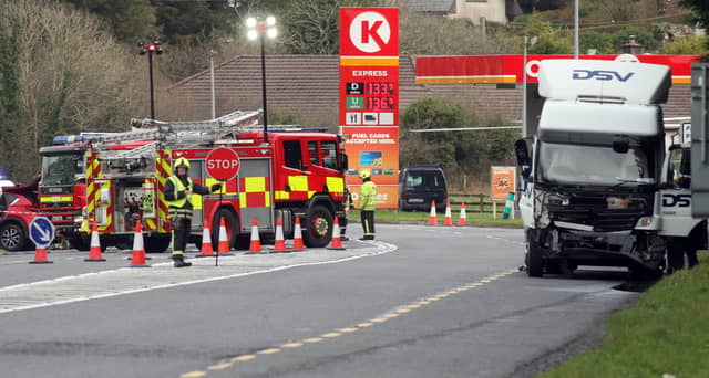 The scene of the accident at Laghey on Wednesday Picture: Thomas Gallagher