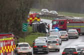 The scene of the road accident on the N18 | PICTURE: Liam Burke