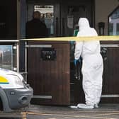 Gardai at the scene of last year's stabbing | PICTURE: Press 22