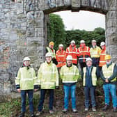Members of Limerick Civic Trust pictured with contractors from Ervia, Murphy International and Gas Networks Ireland at the site this week picture: Liam  Burke