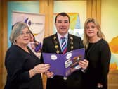 Mayor James Collins with Máire O’ Leary, CEO, St Gabriel's and Treasa McAuliffe, Children's Disability Network Manager St Gabrie'ls Picture: Keith Wiseman