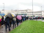 Striking workers pictured outside the  University Hospital Limerick last week  Picture: Adrian Butler