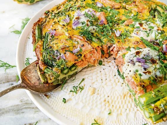 Salmon and pea frittatia - just a little something Gingergirl whipped up from items in the cupboard