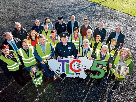 Launching this year's Team Limerick Clean-Up Picture: Alan Place