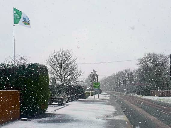 Intense snowfall in Bruff this Sunday