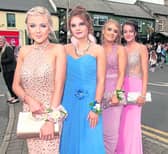 Portlaoise College Debs - Niamh Breen, Karina Kotlara, Kayleigh Quirke and Cora Cuddy Picture: Denis Byrne