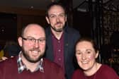 Pictured at the wedding fair in Langtons last Sunday were David Reddy, Eddie Langton in the background and    Collette O’Leary to the right  Picture: harry Reid
