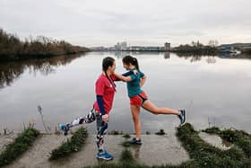 Eadaoin Loughman and Mairead Fitzgerald from Limerick Sports Partnership explore Limerick on Foot Picture: True Media