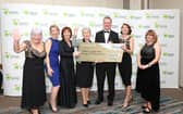 Sr Helen Culhane, middle, of the Children’s Grief Centre, receiving the overall Good Cause of the Year Award from the National Lottery
