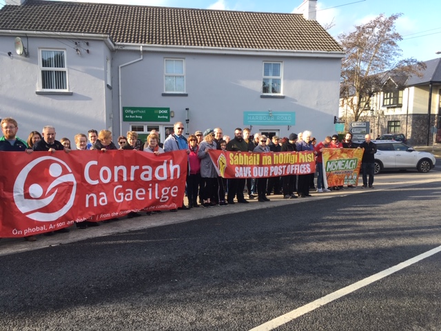 Saturday's protest in Bunbeg