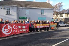 Saturday's protest in Bunbeg