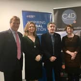 Brian Fives, Enterprise Ireland; Claire McInerney, KIDCo; Minister John Halligan, Minister of State, CEO of Kilkenny County Council, Colette Byrne and Vice-President of Carlow IT, Declan Daly