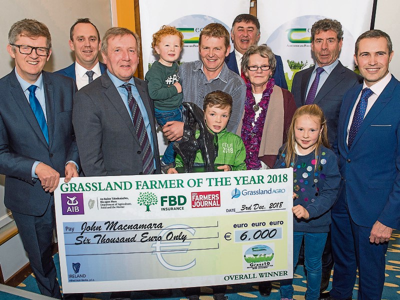 John Macnamara, Knockainey, with his mother Mary and children Conor, Padraic and Ailbhe and sponsors
