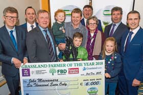 John Macnamara, Knockainey, with his mother Mary and children Conor, Padraic and Ailbhe and sponsors