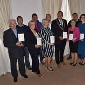 Mayor Peter Cleere, with Angela Hayes, Teac Tom, Mike Watts, Michael Norton, Leighann Ryan Culleton, Trish Finegan, Lifelinkk, Fiona  McKernan, HSE and friends at the launch of Mental Health Week 2018