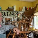 Tom Roche is his workshop in Rhode