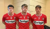 From left: Paul McNicholl (Ballinascreen), Tiarnan Melaugh (Lavey), Deaglán McNamee (Slaughtneil).