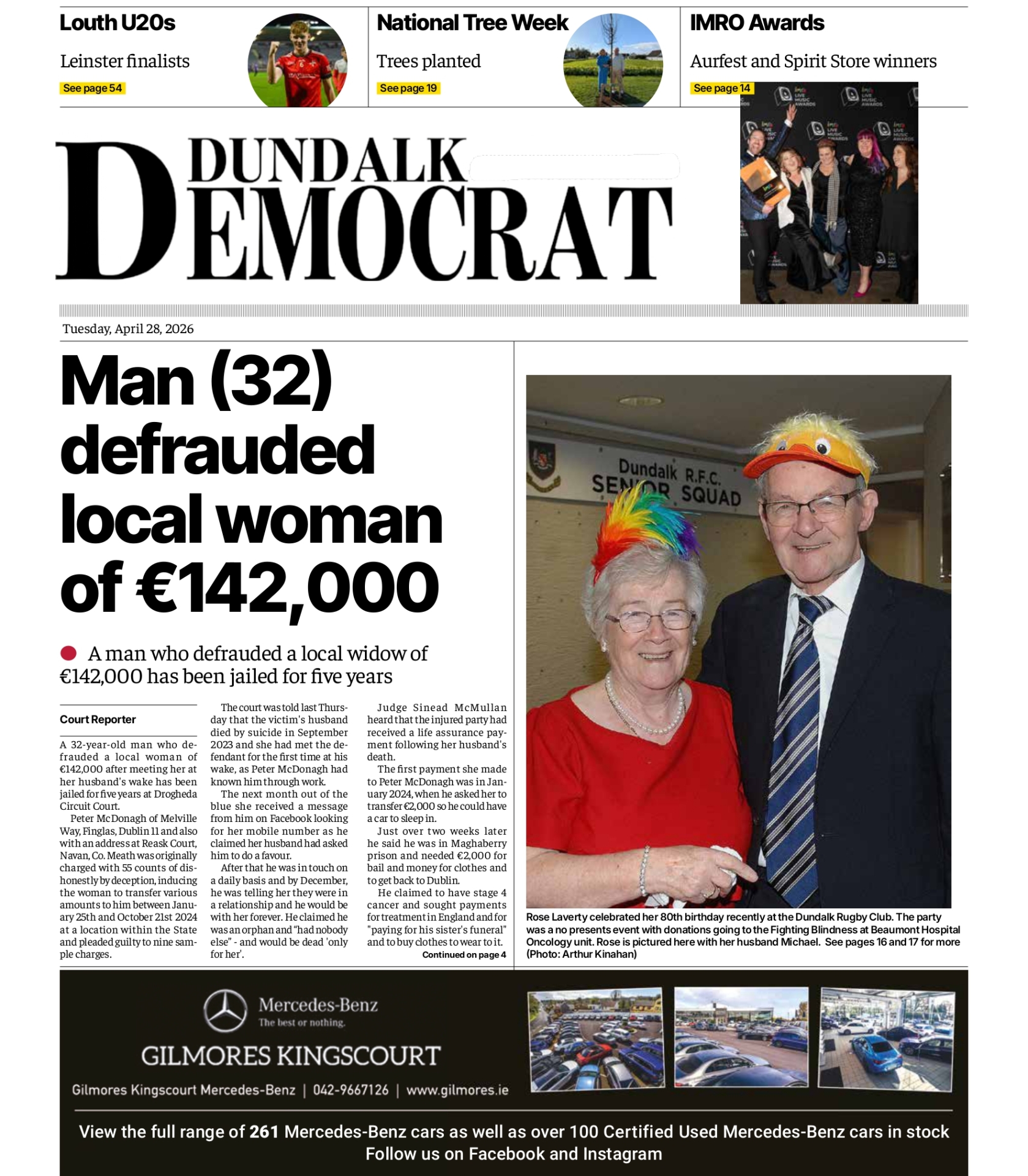 This week's Dundalk Democrat front page: Man (32) defrauded local woman ...