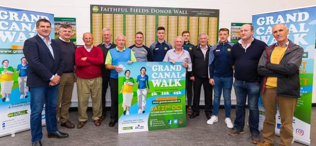 Kieran Keenaghan, right, at the launch of an Offaly GAA fundraiser a few years ago.