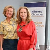 Outgoing President Anne Barber (L) with new President Claire McInerney Brown (R). Photo: Vicky Comerford