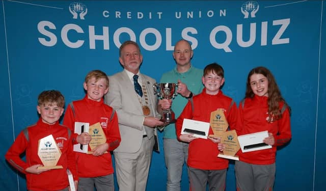WINNERS: Team from St Canice’s Co Ed Primary School, Kilkenny representing St Canice’s Credit Union, County Kilkenny