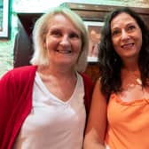 Pictured at “Troubadours” a Photography Exhibition by Thomas Brett at Ryan’s Bar, Friary Street, Kilkenny were: May Hutt (left) and Carmel Brett.