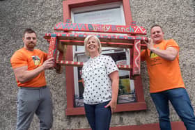 James Fennelly and Dan Comerford pictured with founder of the Thomas Hayes Trust, Angela Hayes